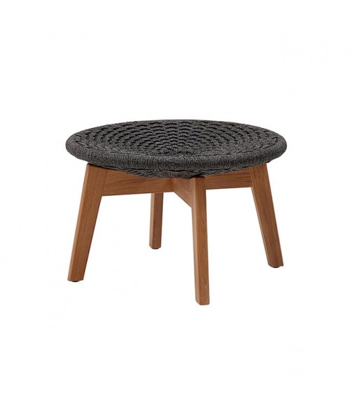 PEACOCK Footstool/Side Table w/ Teak Legs