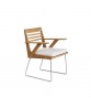 BOOMERANG Dining Arm Chair with Seat Cushion