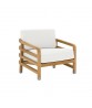 LINLEY Lounge Chair with Seat and Back Cushions 