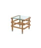 LINLEY Square Occasional Table with Glass Top