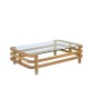 LINLEY Rectangular Coffee Table with Glass Top 