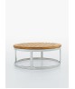 PICKET Coffee Table With Stainless Steel Base
