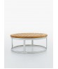 PICKET Coffee Table With Stainless Steel Base