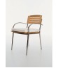 SUMMIT CLASSICS Stacking Dining Arm Chair With Seat Cushion
