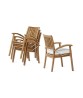 SUNDECK Stacking Dining Arm Chair With Cushion