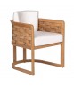 ARC Dining Chair With Seat And Back Cushions