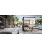 GRID Cabana - Teak Back & Roof Screens