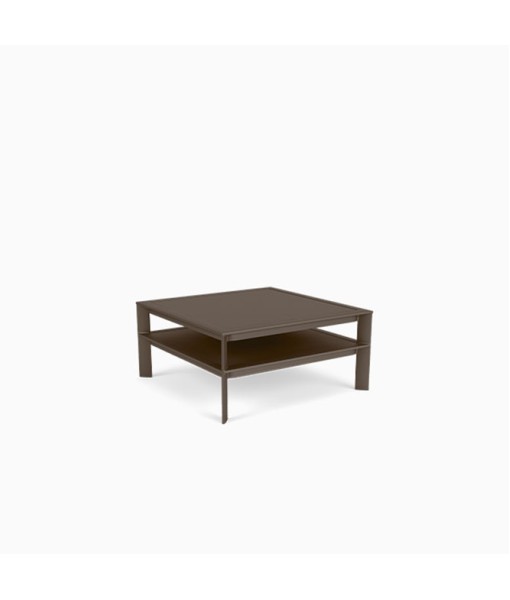 Parkway Modular 35" Square Occasional Table, Textured Aluminum Top