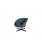 PEACOCK Lounge Chair w/Swivel Aluminum Base 