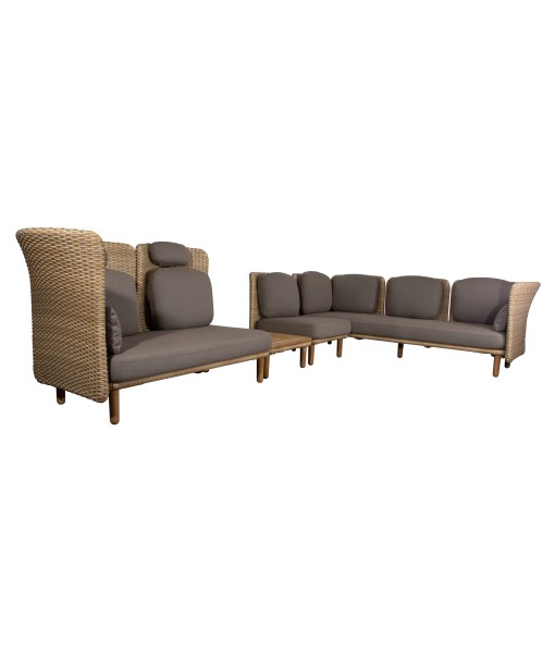 ARCH Corner Sofa w/ Low+High Arm/Backrest & Table