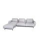 Aura 3-seater sofa w/low armrest & chaise lounge right