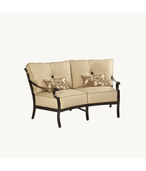 Monterey Cushioned Crescent Loveseat