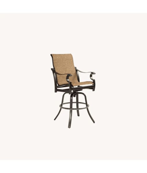 Monterey High Back Sling Swivel Bar Stool