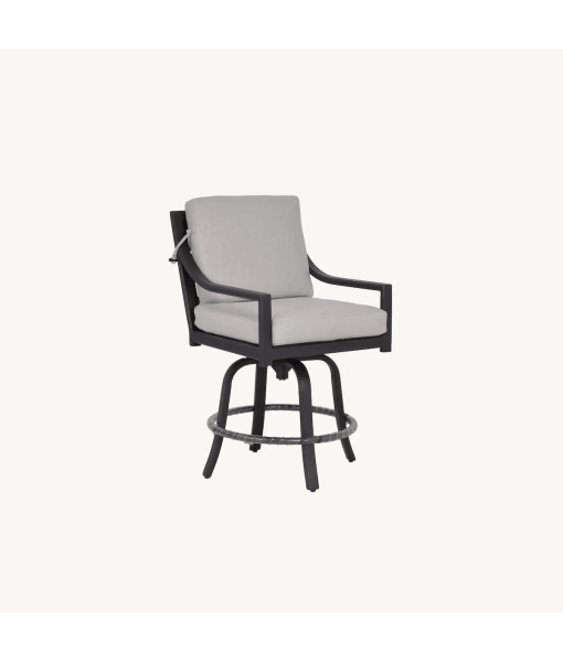 Saxton Cushion Swivel Counter Stool-Xaria