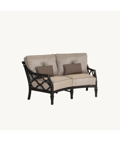 Villa Bianca Cushioned Crescent Loveseat