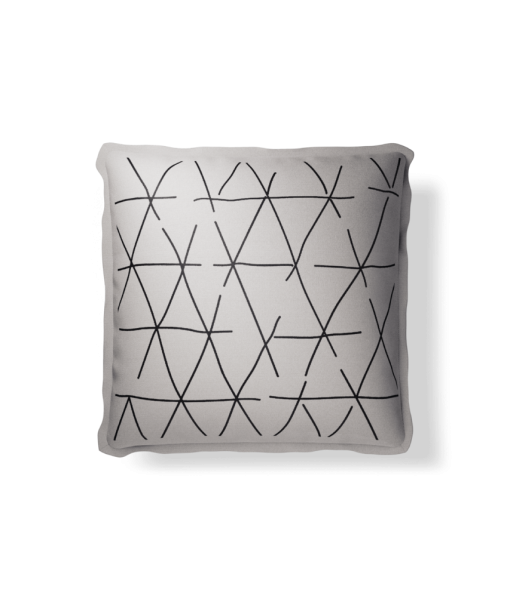 Plume Pillow 20×20″ Scratch Ivory/Charcoal Throw Pillow