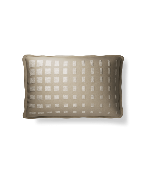 Plume Pillows 14×22″ Shadow Block Desert/Ivory Throw Pillow