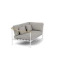 Around Deep Seating Double - Teak Left Arm / Aluminium Right Arm