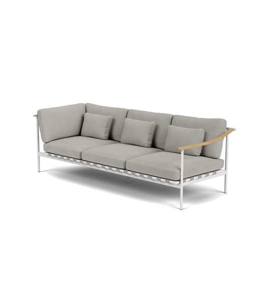Around Deep Seating Triple - Aluminium Left Arm / Teak Right Arm
