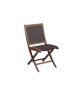TOPAZ Folding Sling Side Chair | Brown