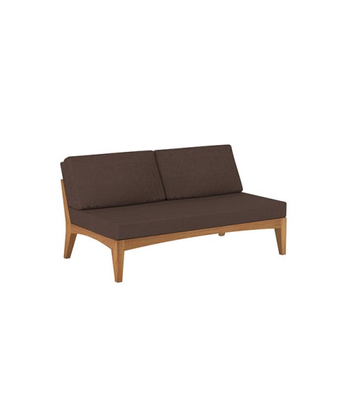 ZENHIT LOUNGE 2-SEATER IN TEAK (ELEMENT WITHOUT ARMRESTS)