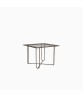 Walter Lamb 38" Square Glass Top Dining Table
