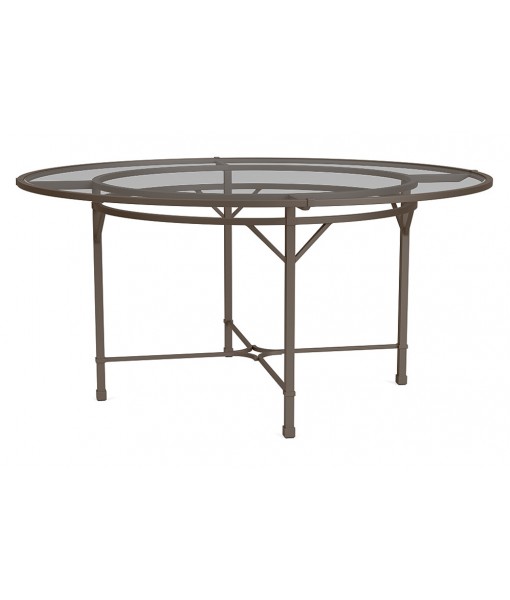 Venetian 60" Round Dining Table, Glass Top