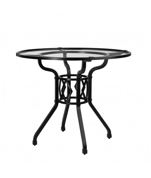 Venetian 36" Round Dining Table, Glass ...